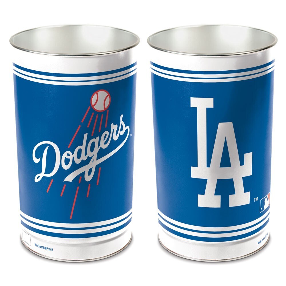Los Angeles Dodgers Retro Trash Can Metal World Series Office Dorm Man Cave  New